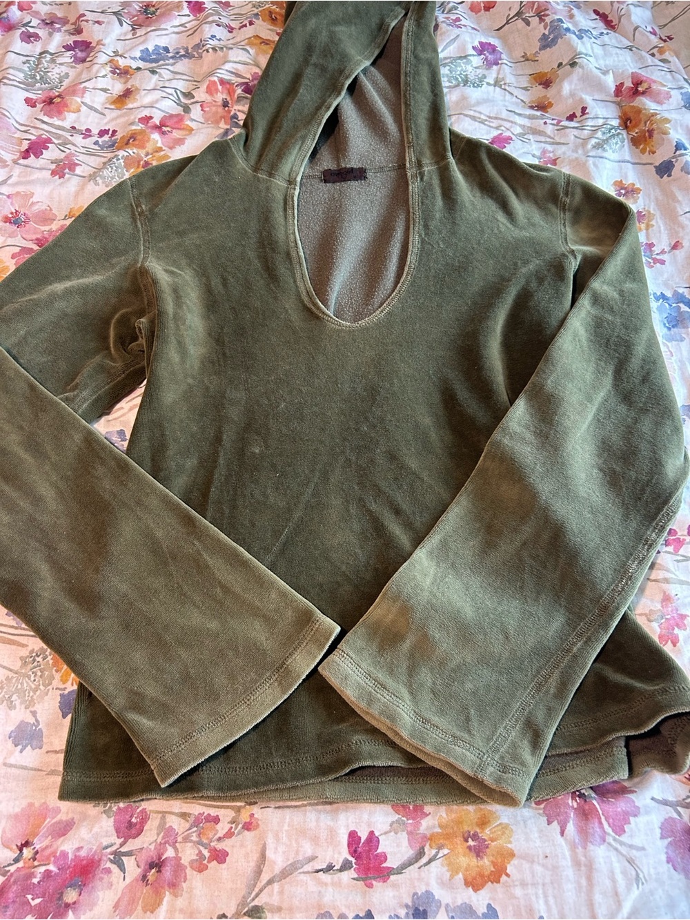 Olive Green Hooded Women's Sweater